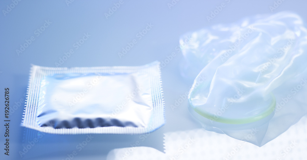 Fototapeta premium Rubber condom contraceptive