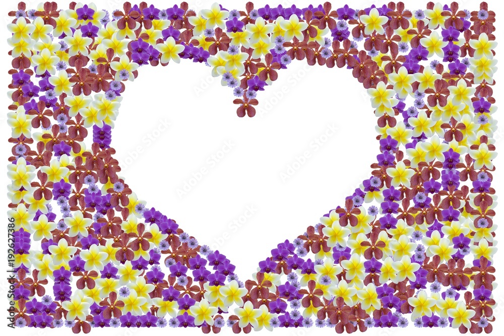 Frame of flowers. Romantic concept. Frame of flowers. Romantic concept.