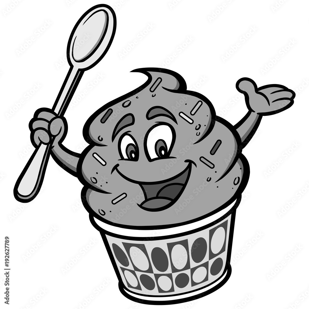 Frozen Yogurt Illustration A vector cartoon illustration of a Frozen