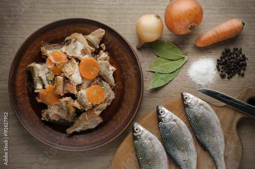 Canned fish is homemade and the ingredients