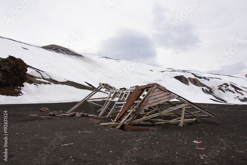 Old whaling station on Deception island