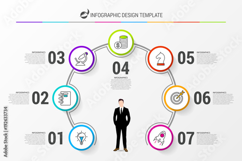 Business strategy concept. Infographic design template. Vector