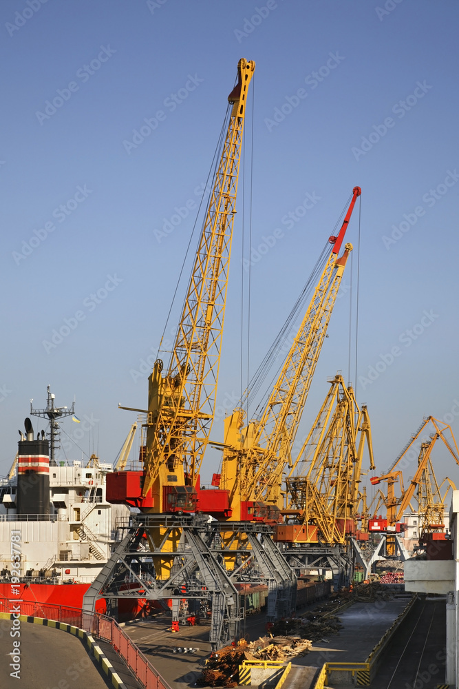 Sea port in Odessa. Ukraine