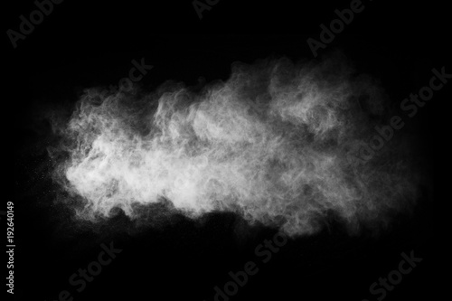 White powder on black background. © kitsana