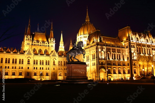 Budapest Parliament Building in the Night