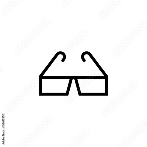 3D glasses vector icon