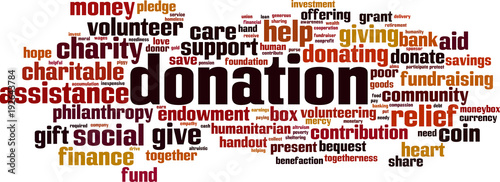 Donation word cloud