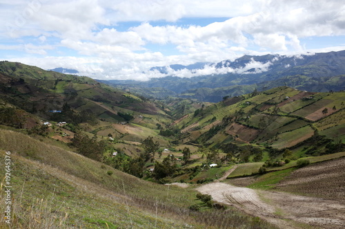 A spectacular view of the Ecuadorian Andes hiking the Quilotoa Loop