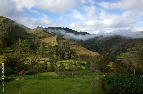 A spectacular view of the Ecuadorian Andes hiking the Quilotoa Loop
