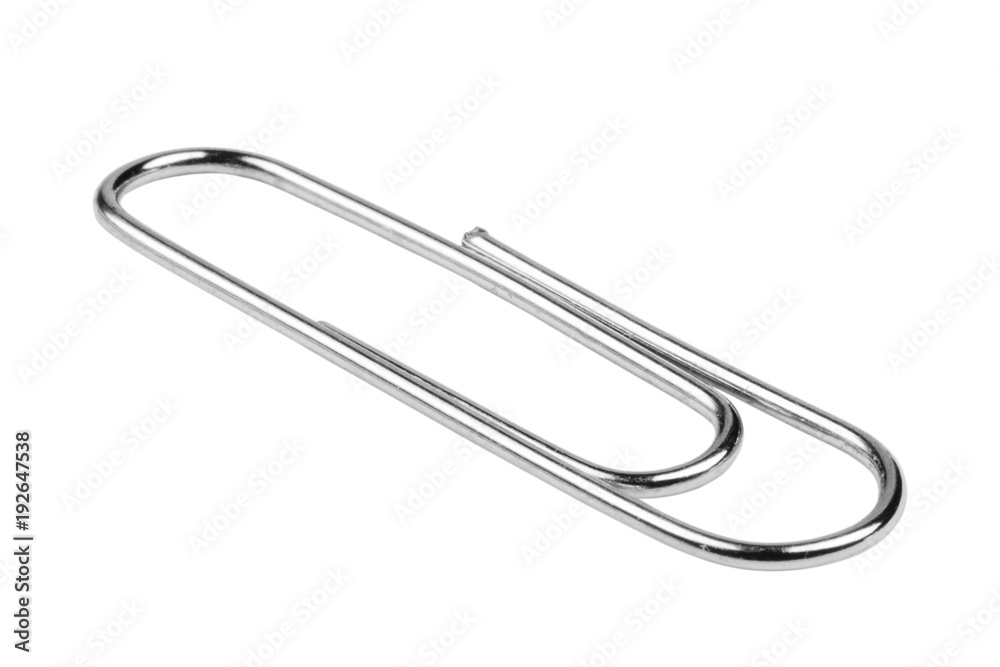 Paper clip isolated paths on a white background Paper clip isolated paths on a white background
