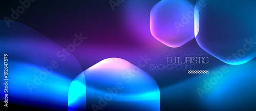 Neon hexagon background