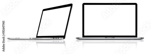 Set of computer, laptop in a flat vector style