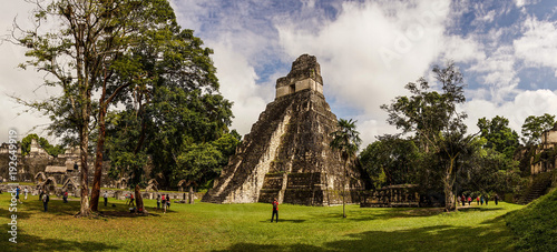 Ancient Maya temple in Tikal, Guatemala. photo