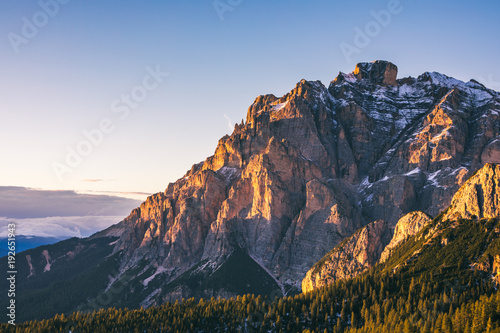 Great view of the National Park Dolomites (Dolomiti), famous location, Tyrol, Alp, Italy, Europe. Dramatic and picturesque scene. Beauty world.