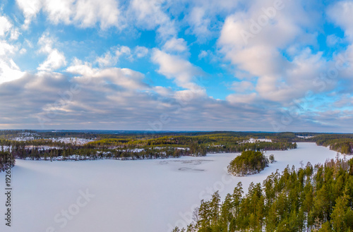 Wintery landscape in the cold season