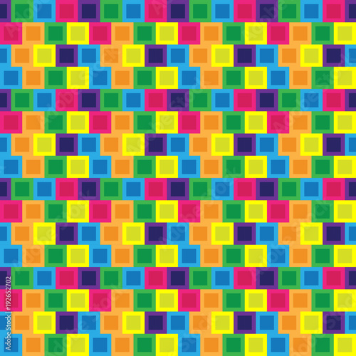 Seamless Tileable colorful blocks  tiles  pattern