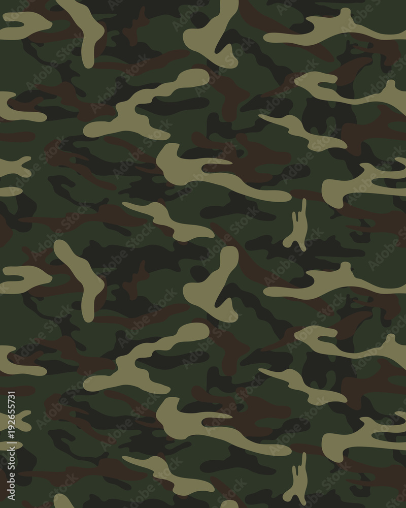 Fototapeta premium Fashionable camouflage pattern, military print .Seamless illustration