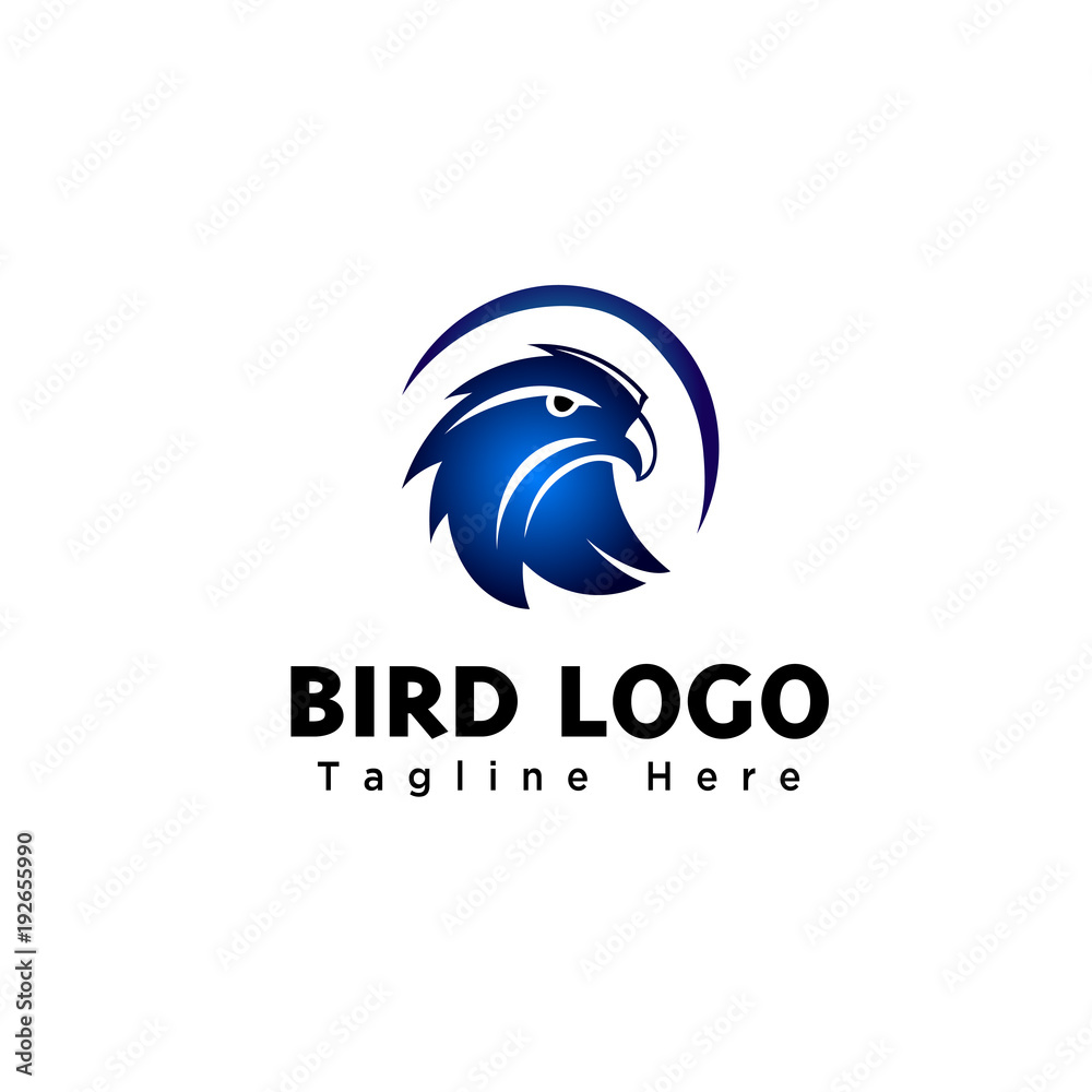 circle Head Eagle art logo
