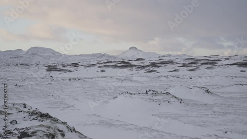 Lava Rocks At Winter Time