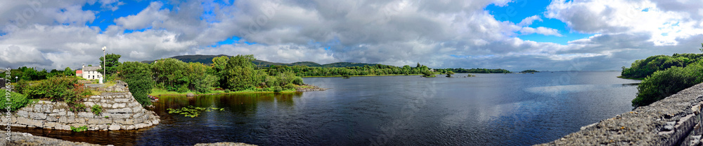 Landscape of Lough Mask in Counties Galway and Mayo in Ireland, UK.