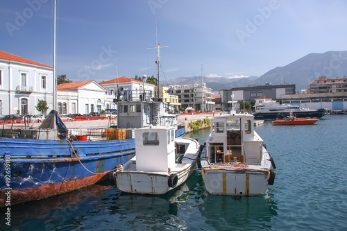 Small port of the city of Kalamata in the Peloponnese
