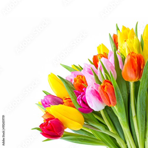 Fototapeta Naklejka Na Ścianę i Meble -  Bunter Blumenstrauß als Geschenk zu Ostern