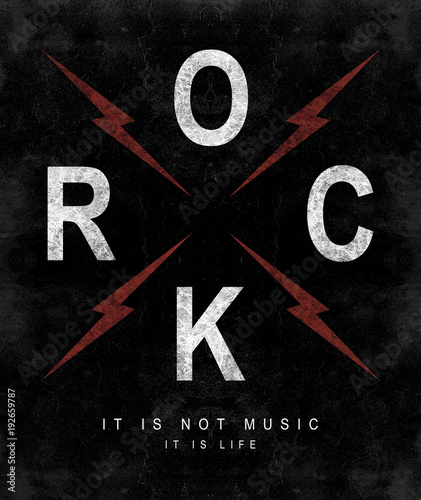 rock graphic for t shirt