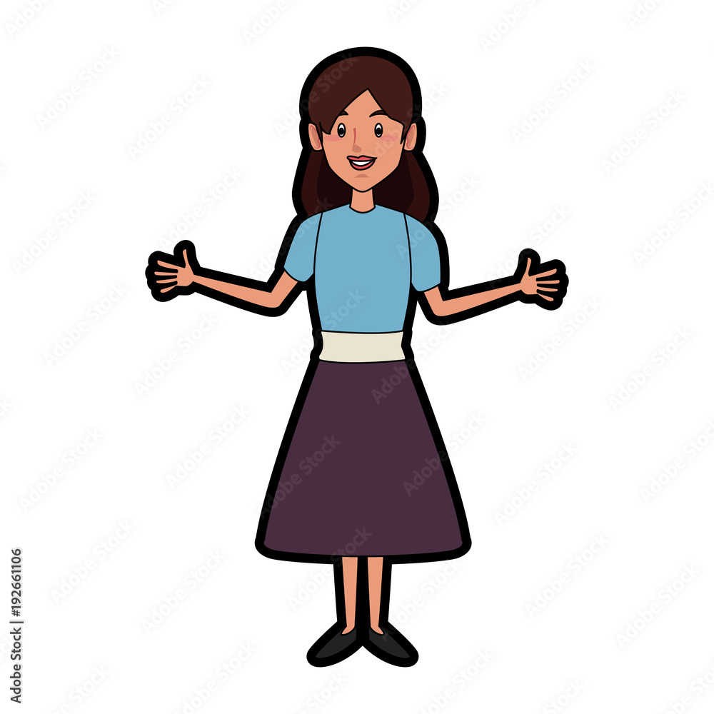 Beautiful woman cartoon icon vector illustration graphic design Beautiful woman cartoon icon vector illustration graphic design