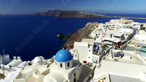 Fly above Santorini, Greece ( aerial footage ) 