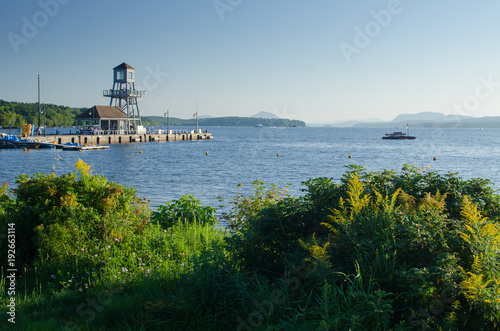 Quai at Magog, Quebec photo