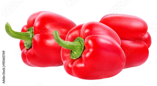 Peppers  isolated.  With clipping path.