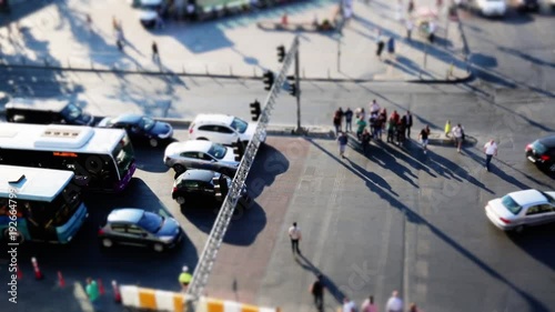 Wallpaper Mural Crowd of People Walking Crossing Street Torontodigital.ca