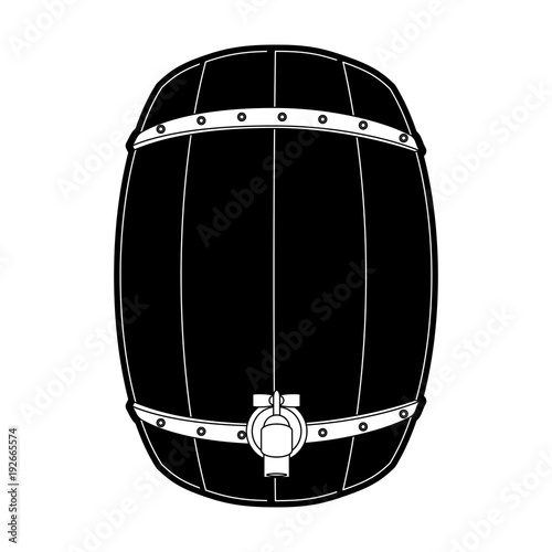 Beer wooden barrel icon vector illustration graphic design