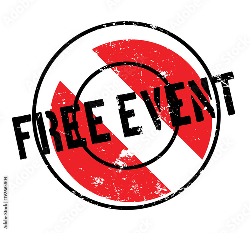 Free Event rubber stamp. Grunge design with dust scratches. Effects can be easily removed for a clean, crisp look. Color is easily changed.