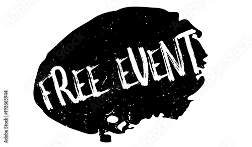 Free Event rubber stamp. Grunge design with dust scratches. Effects can be easily removed for a clean, crisp look. Color is easily changed.