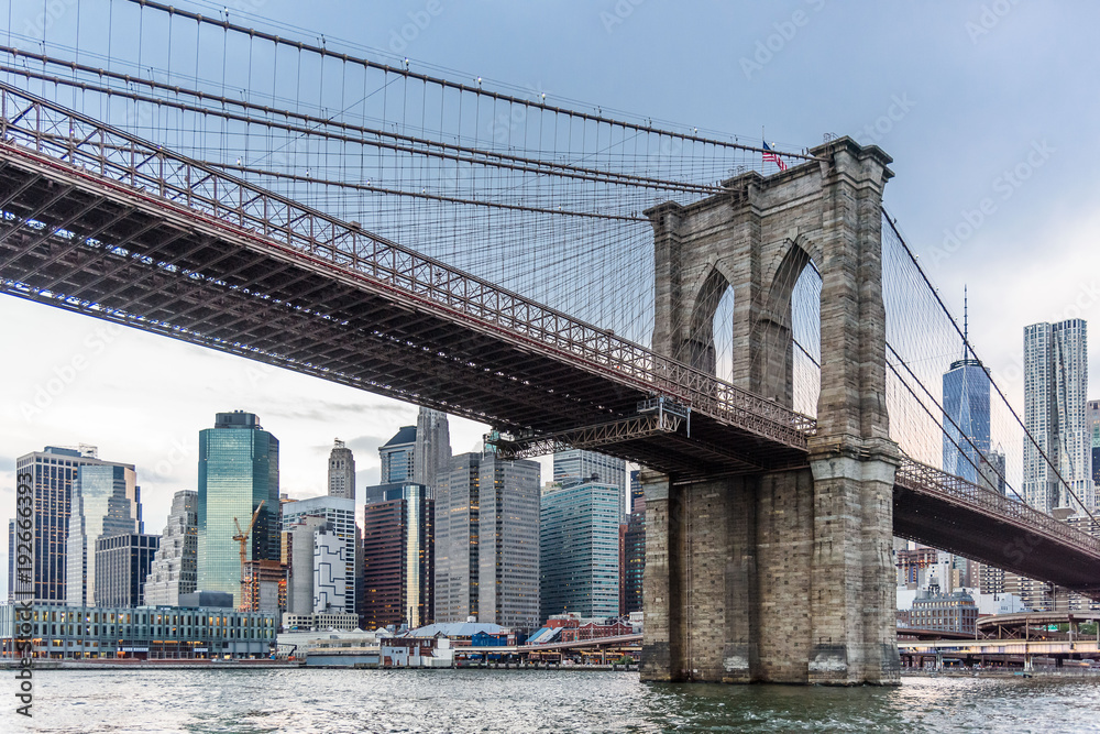 New York skyline with Brooklyn Bridge