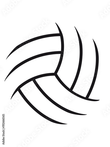 muster cool Volleyball rund kreis ball spielen verein spaß sport logo design