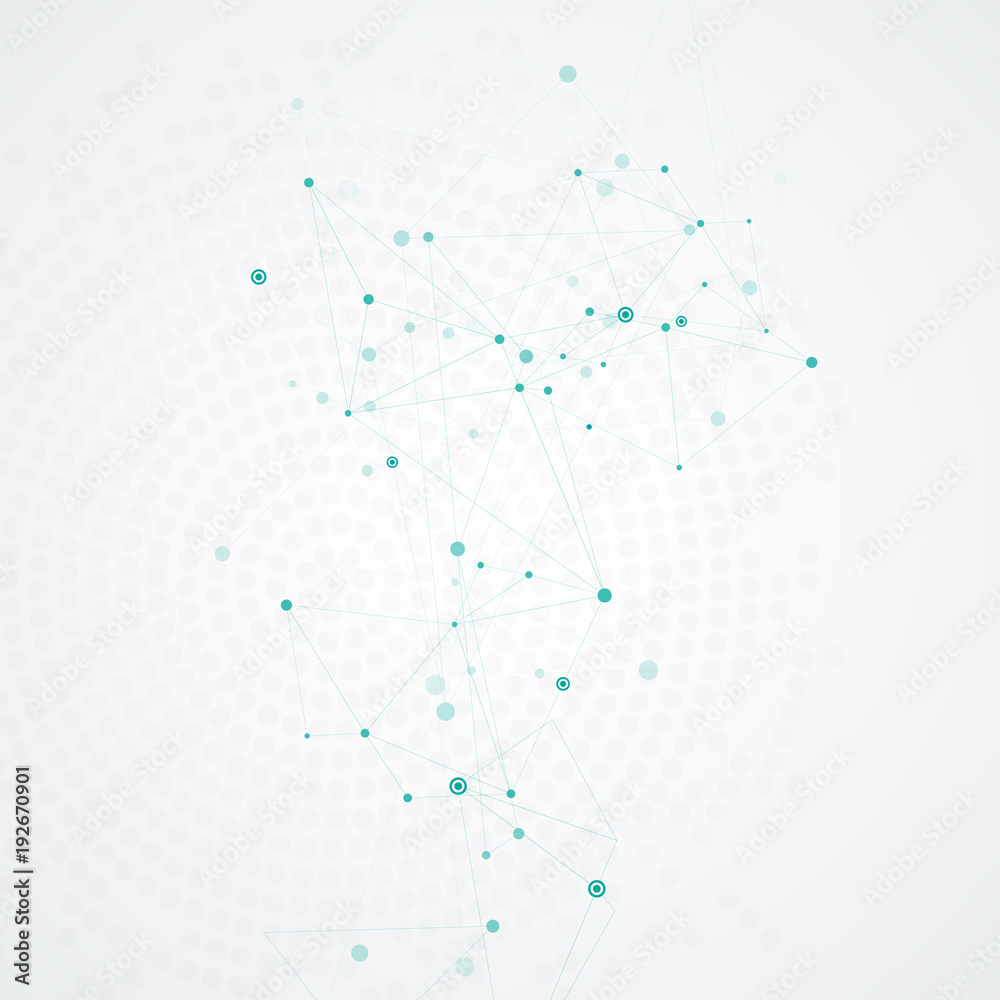Abstract polygonal structure with connecting dots and lines Abstract polygonal structure with connecting dots and lines