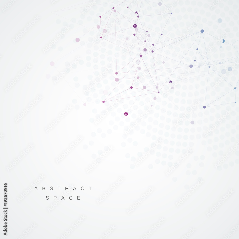 Abstract polygonal structure with connecting dots and lines Abstract polygonal structure with connecting dots and lines