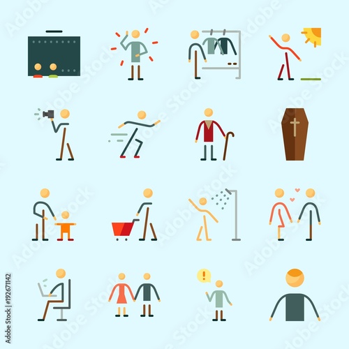 Icons about Human with male, boyfriend , baby, father and son, girlfriend and fashion