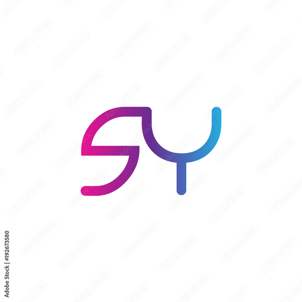 initial letter rounded logo modern, colorful gradient initial letter rounded logo modern, colorful gradient