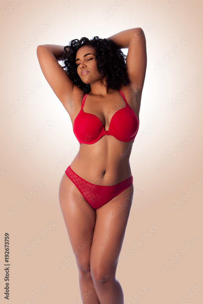 Sexy happy woman in lingerie Sexy happy woman in lingerie