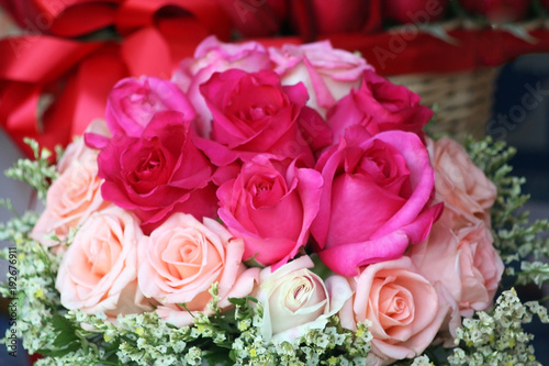 Beautiful pink rose bouquet