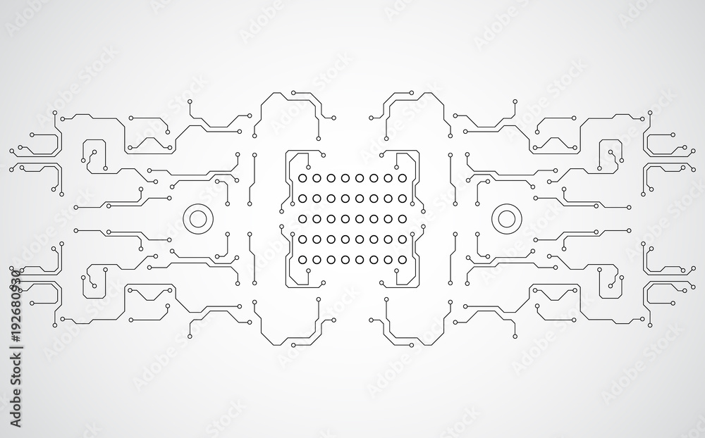Fototapeta premium Abstract technology background circuit motherboard technology, illustration background vector.