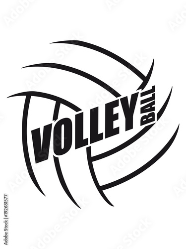 cool netzt mann junge sprung aufschlag silhouette schatten umriss cool Volleyball rund kreis ball spielen verein spaß sport logo design