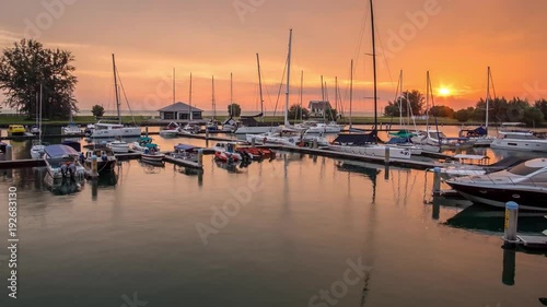 PORT DICKSON - JANUARY 31: A beautiful zooming out sunset view of Avillion Admiral Cove on January 31, 2018 in Port Dickson.