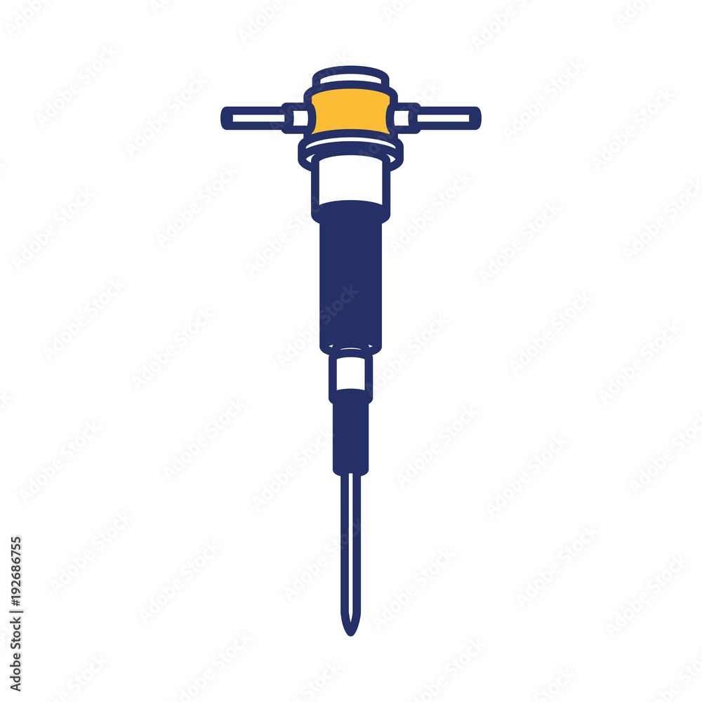 hydraulic hammer isolated icon vector illustration design hydraulic hammer isolated icon vector illustration design