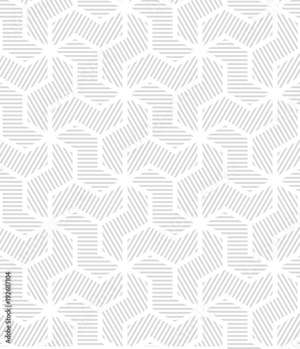 Abstract geometric pattern with lines. A seamless vector background. White and grey ornament. Graphic modern pattern, photo