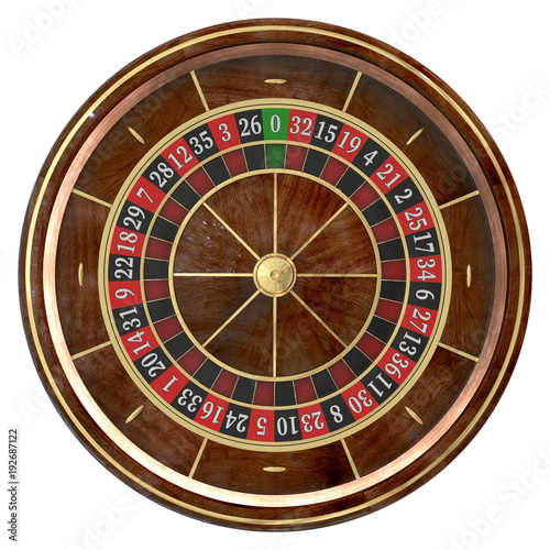 Casino roulette wheel 3D photo