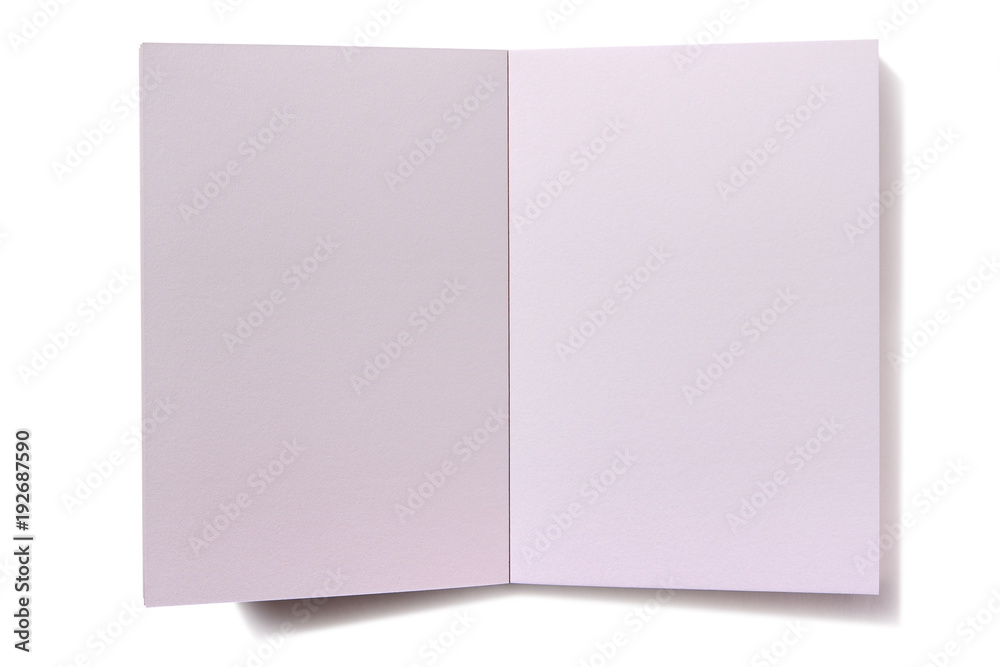 Plain white blank book one single open page isolated on white background space for copy text photo Plain white blank book one single open page isolated on white background space for copy text photo